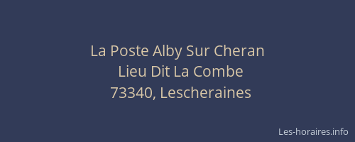La Poste Alby Sur Cheran