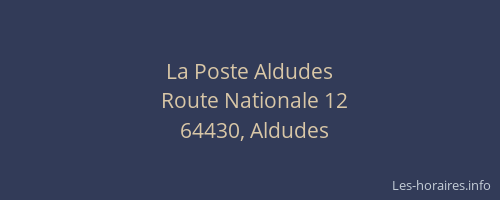 La Poste Aldudes