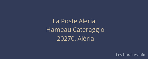 La Poste Aleria