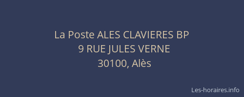 La Poste ALES CLAVIERES BP
