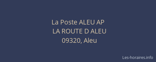 La Poste ALEU AP