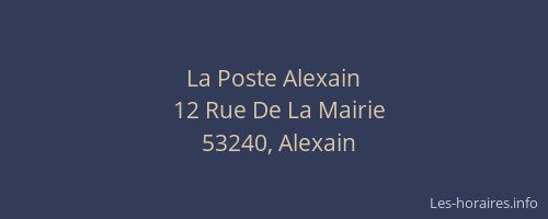 La Poste Alexain