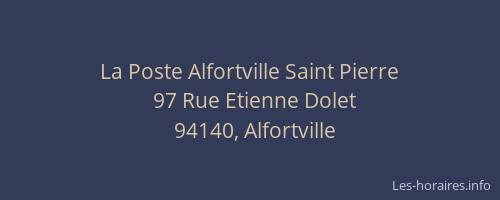 La Poste Alfortville Saint Pierre