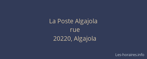 La Poste Algajola