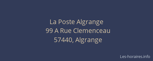 La Poste Algrange