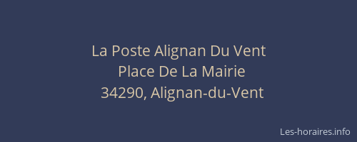 La Poste Alignan Du Vent