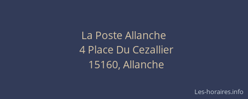 La Poste Allanche