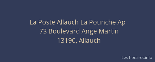 La Poste Allauch La Pounche Ap