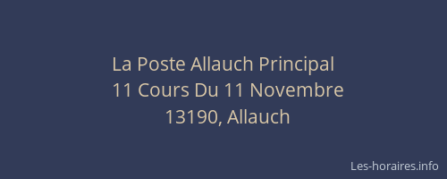 La Poste Allauch Principal