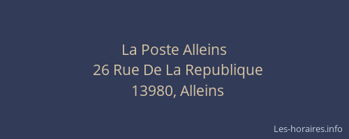 La Poste Alleins
