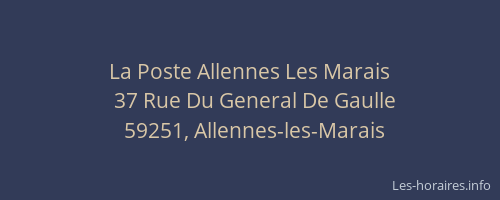La Poste Allennes Les Marais
