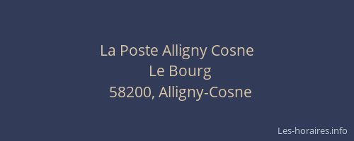 La Poste Alligny Cosne
