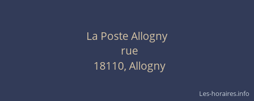 La Poste Allogny