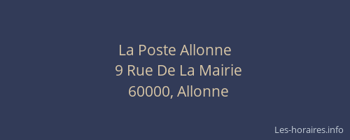La Poste Allonne