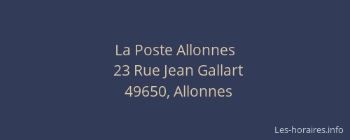 La Poste Allonnes