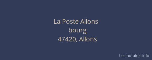La Poste Allons