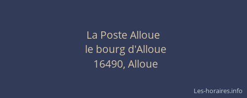 La Poste Alloue