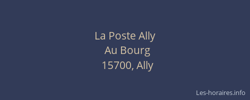 La Poste Ally