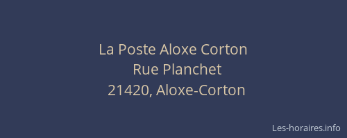 La Poste Aloxe Corton
