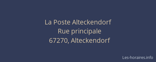 La Poste Alteckendorf