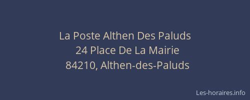La Poste Althen Des Paluds