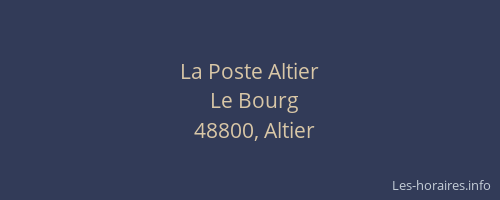 La Poste Altier