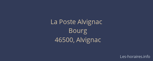 La Poste Alvignac