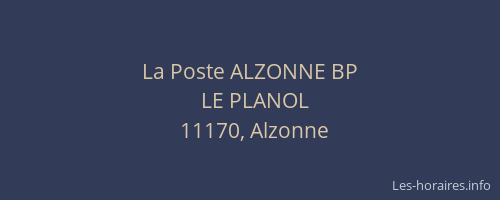 La Poste ALZONNE BP