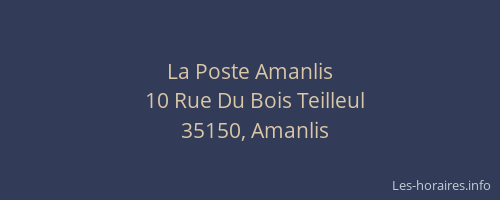 La Poste Amanlis