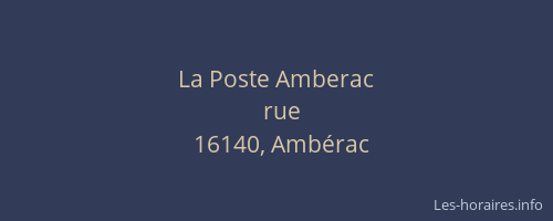 La Poste Amberac