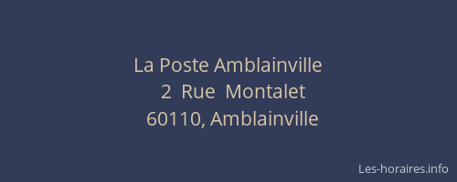 La Poste Amblainville