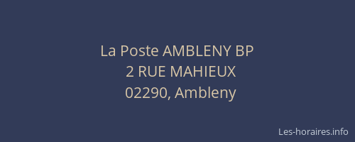 La Poste AMBLENY BP
