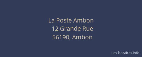 La Poste Ambon