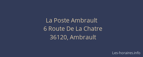 La Poste Ambrault