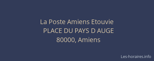 La Poste Amiens Etouvie