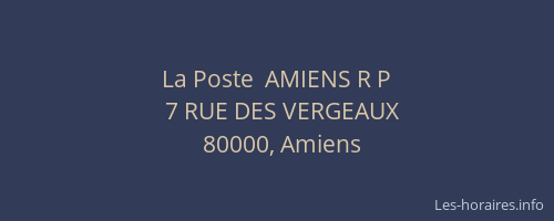 La Poste  AMIENS R P