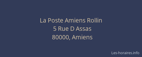 La Poste Amiens Rollin