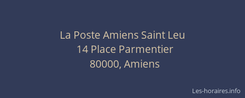 La Poste Amiens Saint Leu