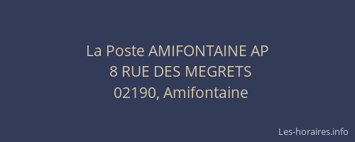 La Poste AMIFONTAINE AP