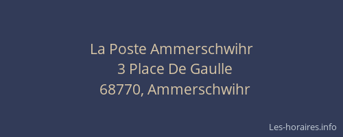 La Poste Ammerschwihr