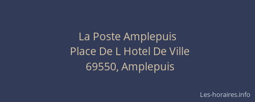 La Poste Amplepuis