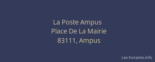 La Poste Ampus