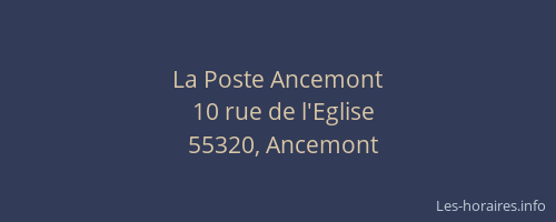 La Poste Ancemont