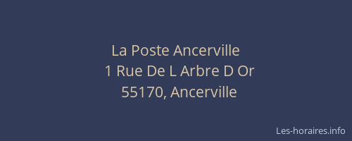 La Poste Ancerville