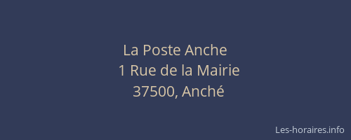 La Poste Anche