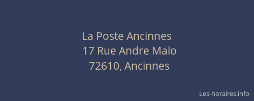 La Poste Ancinnes