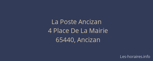 La Poste Ancizan