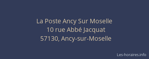 La Poste Ancy Sur Moselle