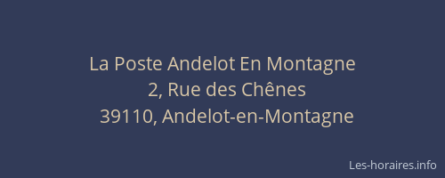 La Poste Andelot En Montagne