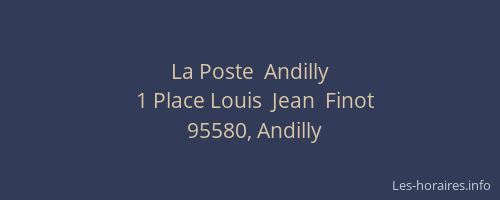La Poste  Andilly